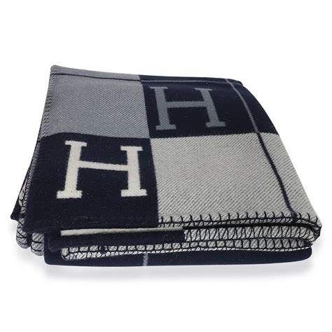 hermes dark blue avalon blanket|hermes throw blanket etsy.